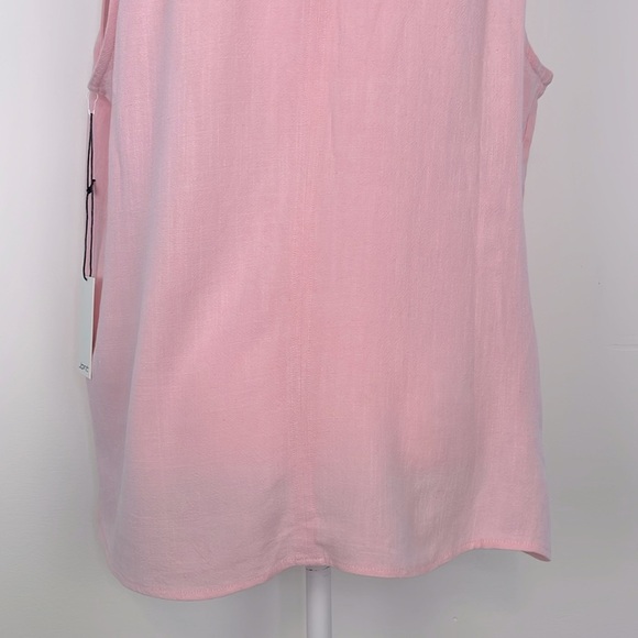 JoFit Pink Ruffle Popover Linen Blend Sleeveless Top. Size XXL. NWT. - Picture 9 of 12